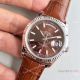 Rolex Rose Gold Day Date Oyster Watch Brown Dial Brown Leather Replica (3)_th.jpg